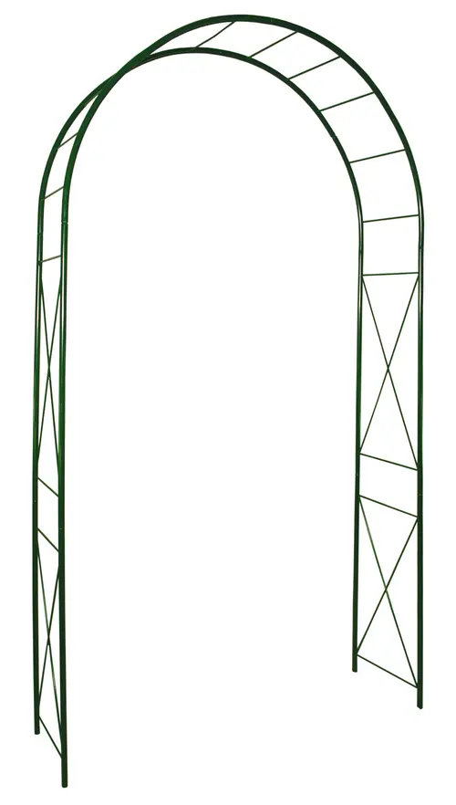 Mon jardin:Arche double losange coloris vert sapin Louis Moulin - 130 x 40 x 250 cm