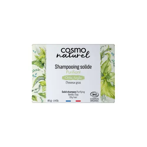 Sélection extérieure:Shampoing solide Cheveux gras Étui 85 g vert