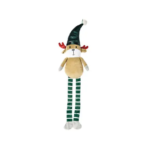 Pour améliorer votre jardin:Jouet de Noël pour chien peluche renne XXL coloris multicolore Bubimex - 80 cm