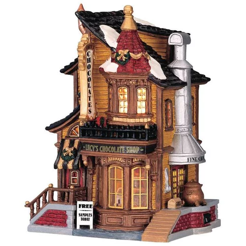 Pour le jardin：Maison Chocolaterie de Lucy à piles Caddington Village 13,5x10,4x18 cm