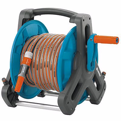 Arrosage, pompe et récupérateur d'eau – Dévidoir portable et mural Classic équipé avec tuyau d'arrosage 20m