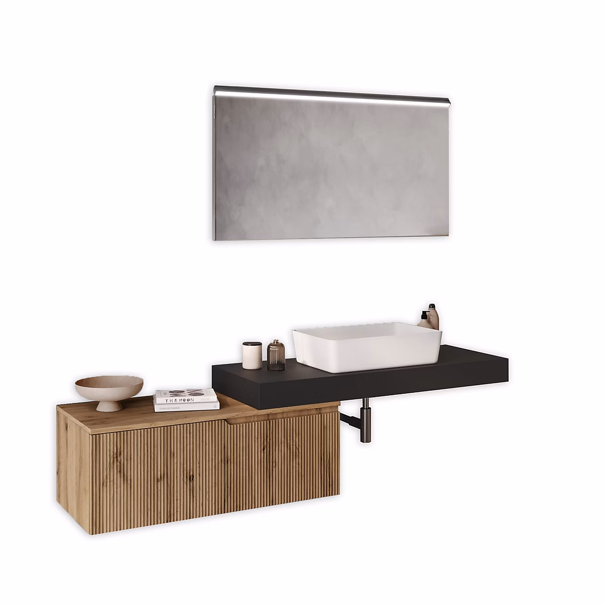 Ensemble 4 pieces VENERE anthracite/chène – Réf. VGGQZXWLD2586830651