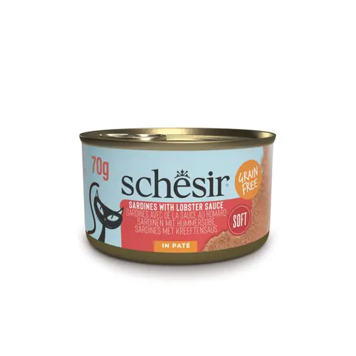 Idée pour le jardin:Alimentation humide pour chat pâté de sardines à la bisque Schesir - 70 g