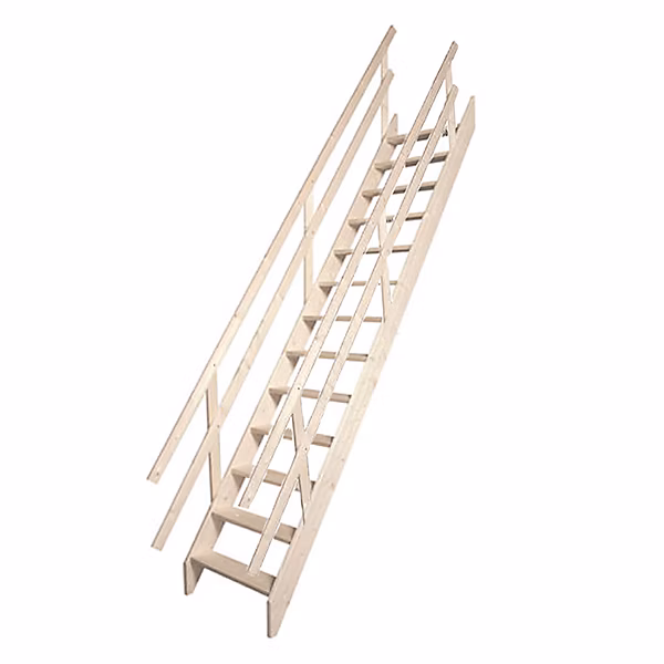Escalier de meunier double main – courante, Hauteur à franchir 2.90m max, MSU, MCGD