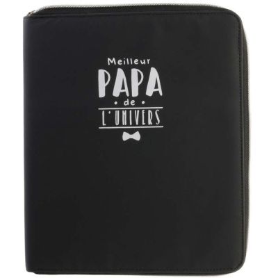 Housse avec organisateur pour tablette Papa en or (Noir)