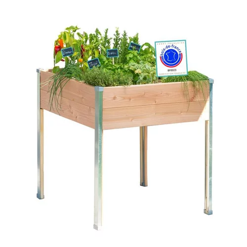 Solution nature:Potager carré en bois sur pieds Mon Petit Potager gamme Design petit modèle - 65 x 60 x 80 cm