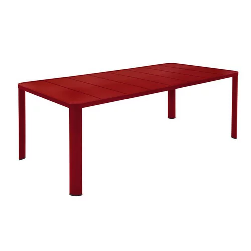 Jardin à embellir：Table rectangulaire en aluminium coloris piment Oleron Fermob - 205 x 100 x 74 cm