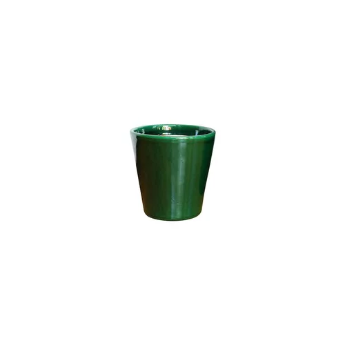 Malin extérieur：Pot en terre émaillée vert Jade Les Poteries d’Albi Odyssée - Ø 23 x H 21 cm