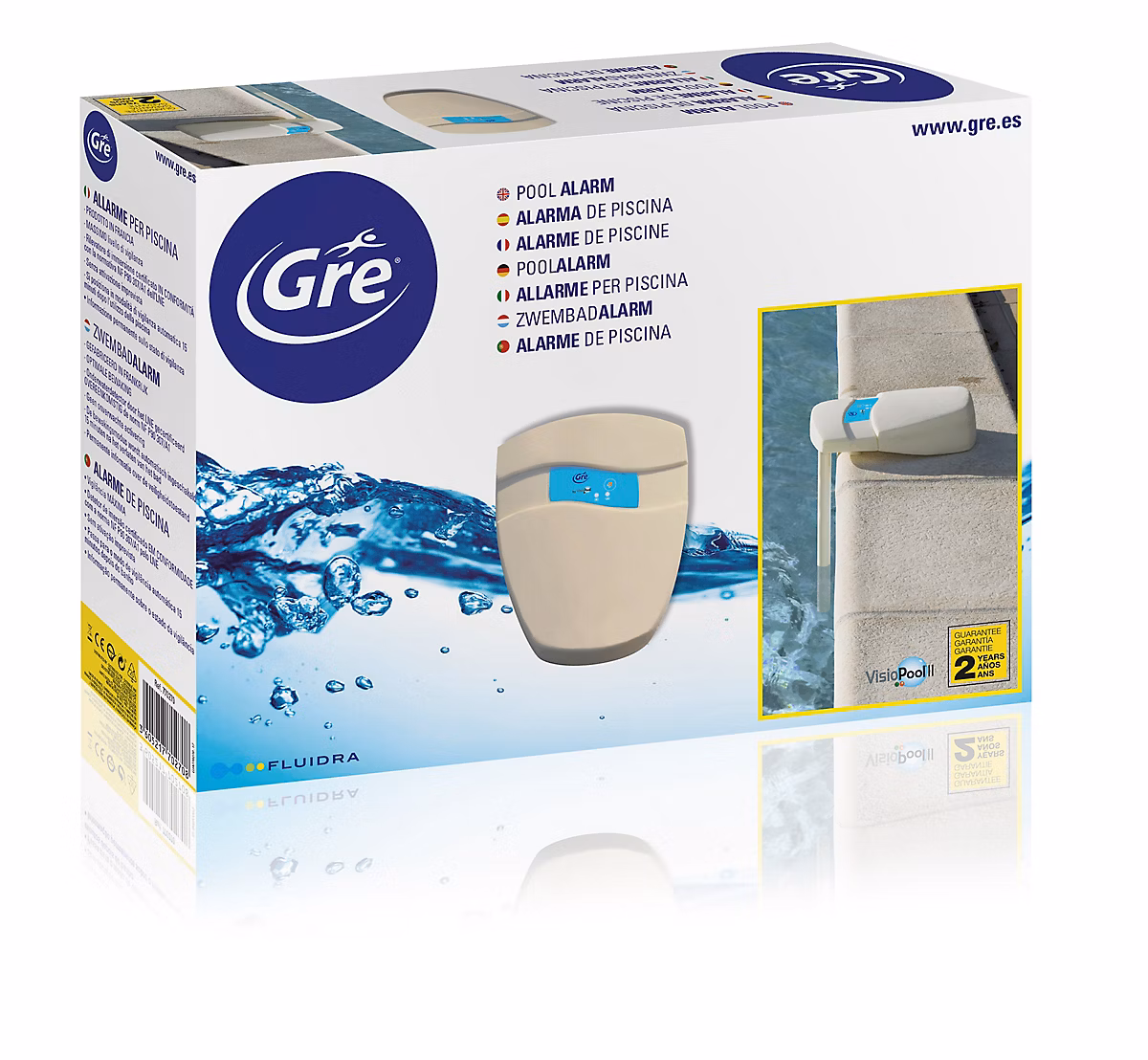 Alarme à immersion Sunbay pour piscine – détection 6 kg, activation magnétique, fixation margelle, sécurité bassin