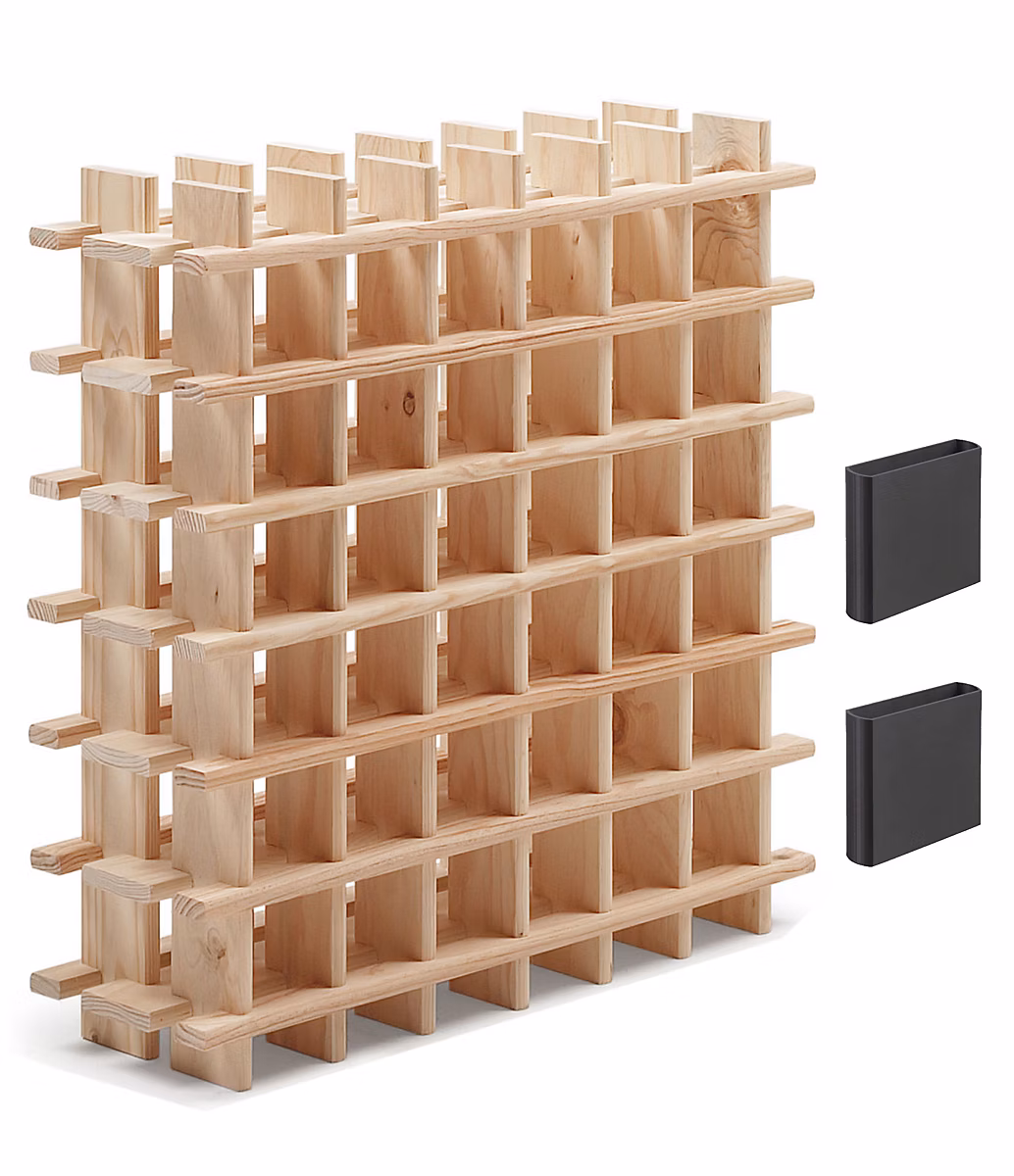 Rangement garage et cave – Casier à bouteilles Rioja en pin pour 36 bouteilles 75x75x22&cm
