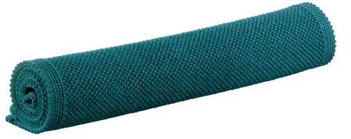 Pour la vie au jardin:Tapis de bain coloris paon Vivaraise Etia - 54 x 64 cm