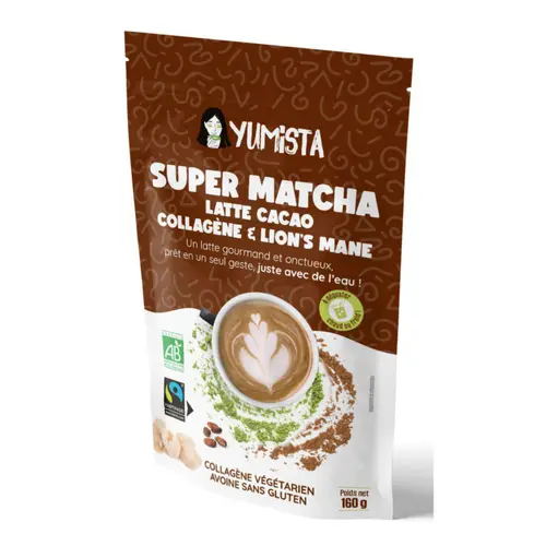 L’allié du jardin:Super matcha latte cacao bio Yumista - 160 g