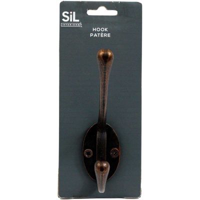 Patère en métal 2 têtes Hooks (Bronze)