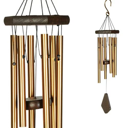 Jardin durable:Carillon à vent coloris bronze - 35 cm