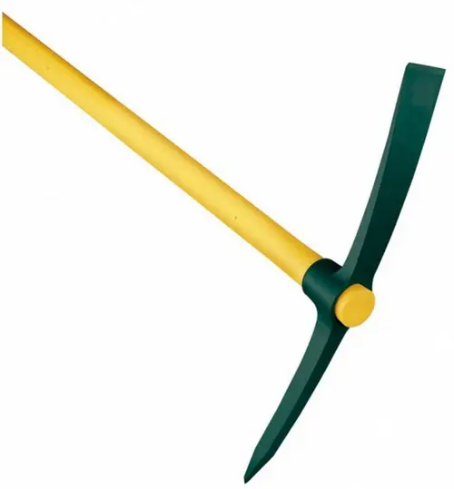 Jardin au quotidien:Pioche terrassier verte à manche jaune Novagrip Leborgne - 2 kg