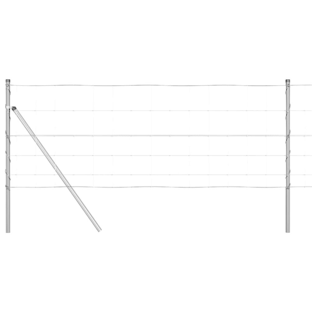 vidaXL Clôture en fil soudé pour sol 25 x 0,8 m Acier galvanisé Maille