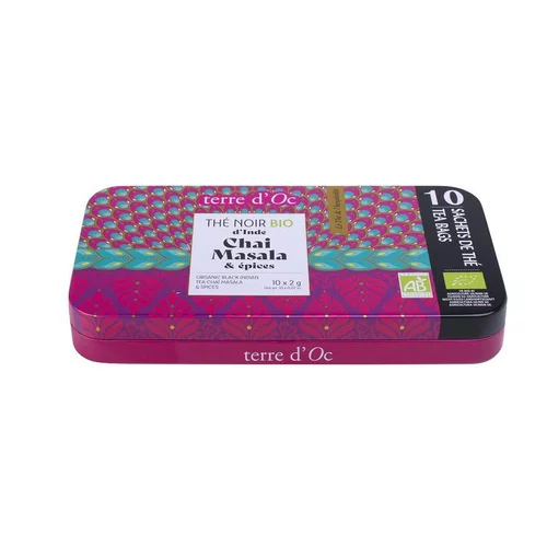 Style extérieur:Thé nomade Inde chai massala bio Terre d’Oc – 10 x 2 g