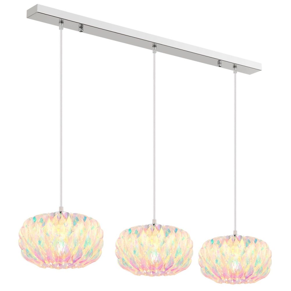 Globo Juana Suspension de bar chromée 3x E27