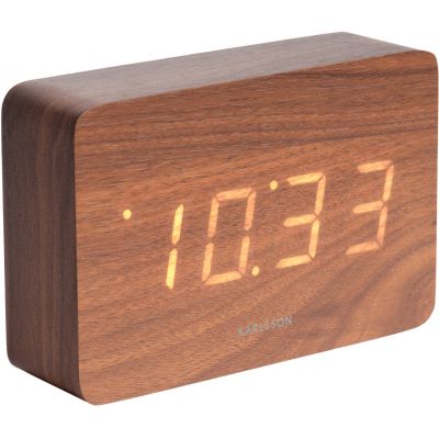 Réveil rectangulaire en bois Square (Bois foncé)