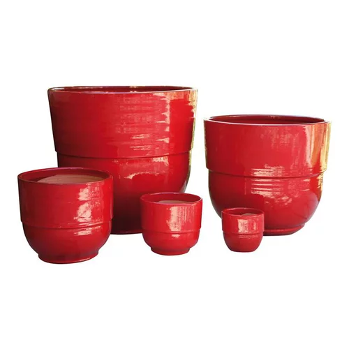 Pour la maison et l’extérieur:Vase Rebord coquelicot H 19 x Ø 21 cm