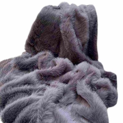 Jeté de canapé en polyester 200x75 Lolita (Anthracite)