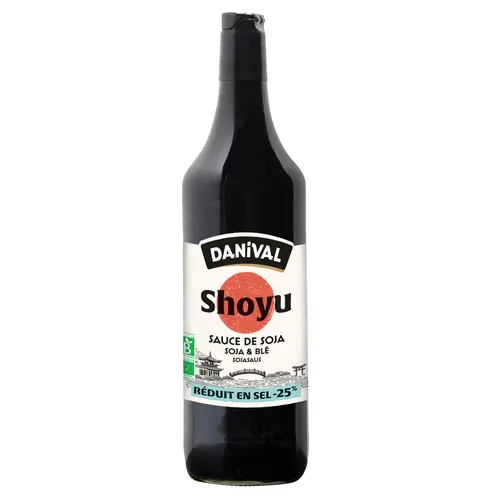 Une solution adaptée à l’extérieur：Shoyu bio réduit en sel Danival - 50 cl