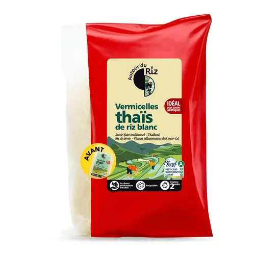 Jardin confort:Vermicelles de riz thaï blanc bio Autour du riz - 200 g