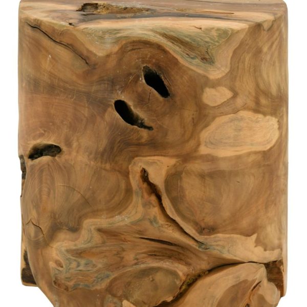 Tabouret en teck recyclé Ubao
