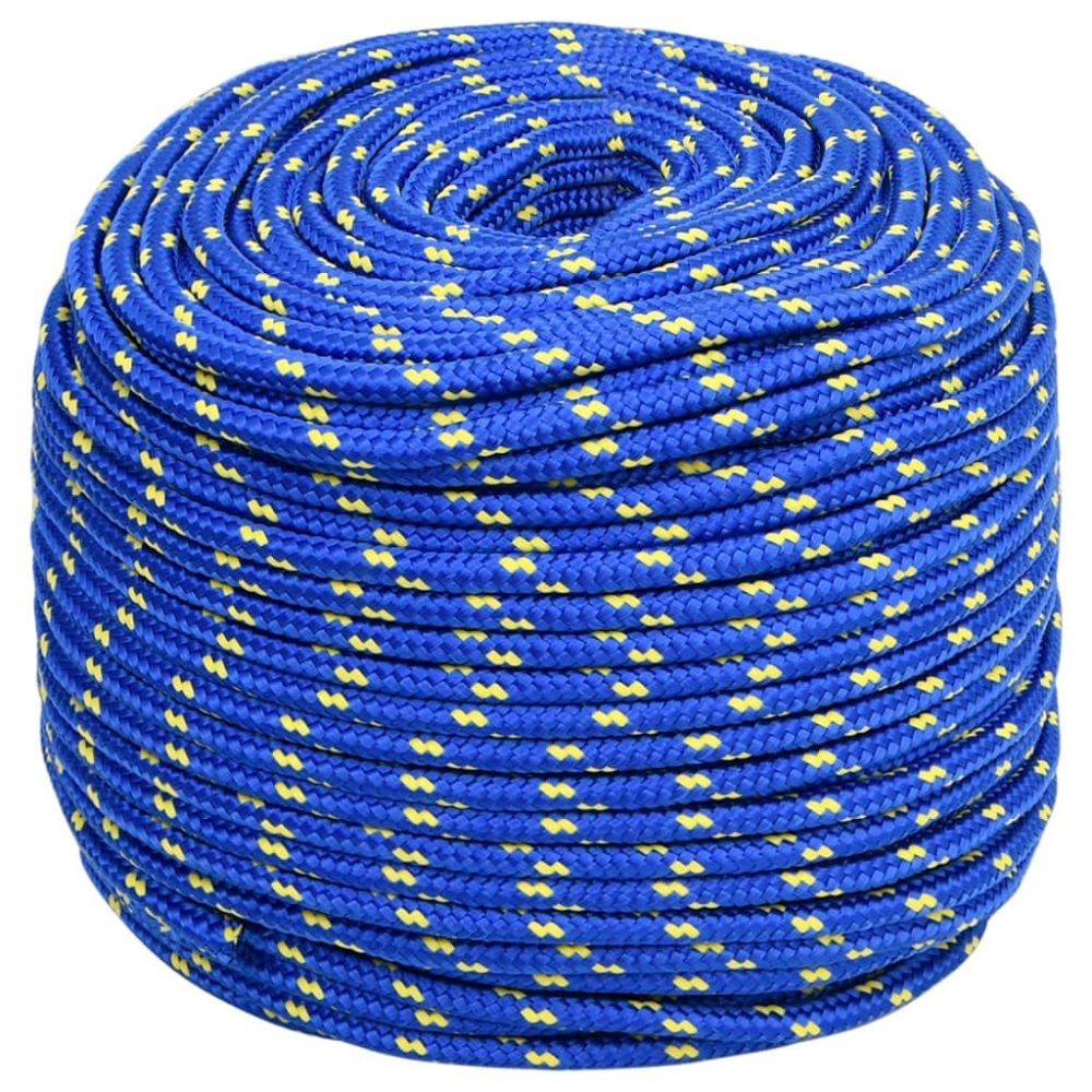 Corde de Bateau Corde de Levage Câble d'Amarrage Ancrage Navire Lignes de Gréement Corde à Linge Bleu 6 mm 50 m Polypropylène