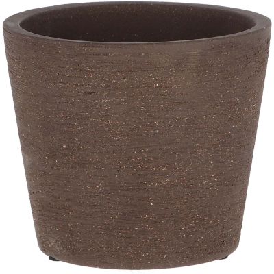 Pot de fleur en terre cuite non verni marron (15 cm)