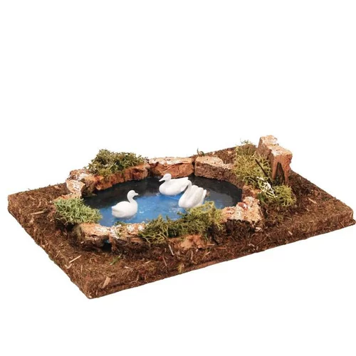 Solution utile：Lac avec cygnes 20 x 13 x 3 cm
