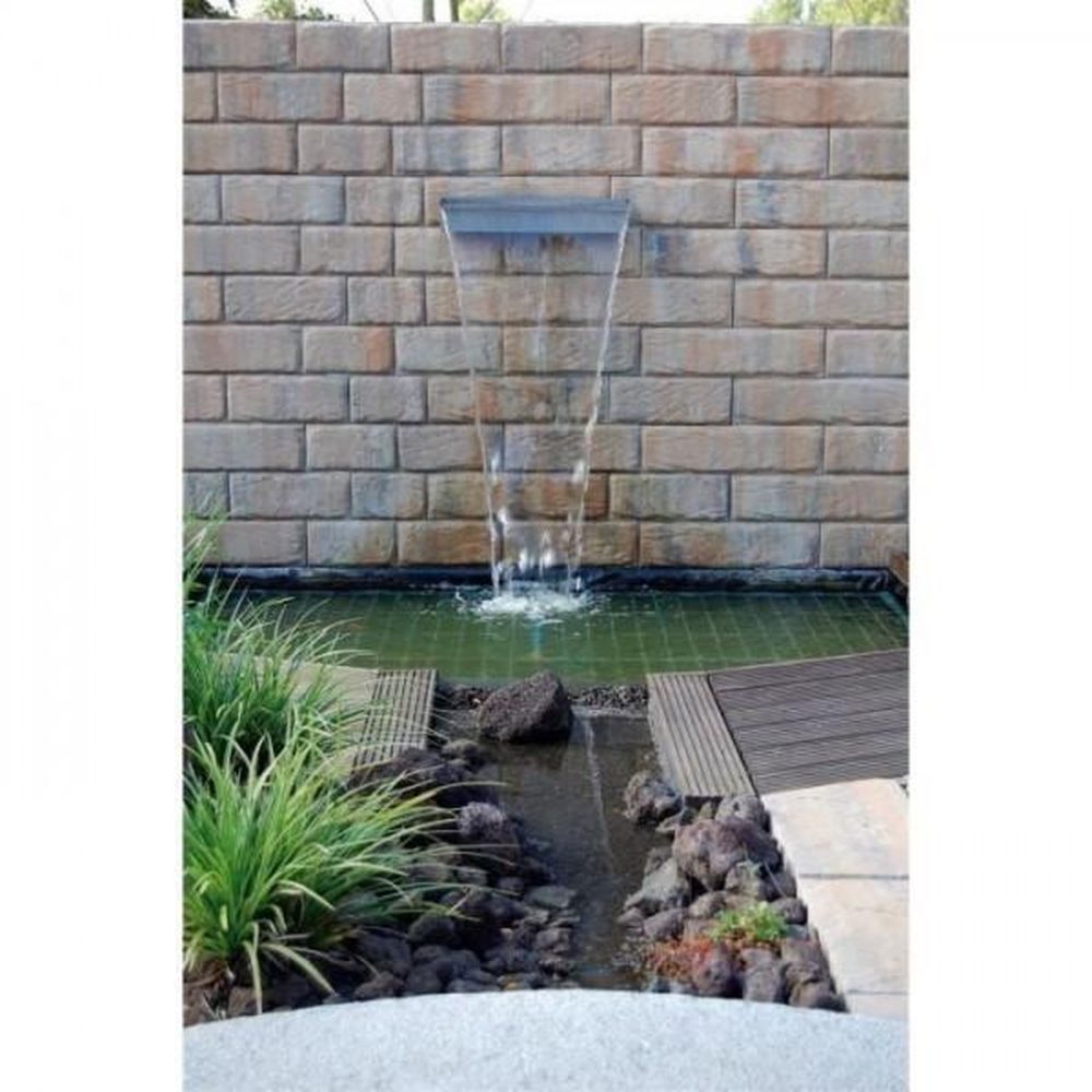 Ubbink Lame d'eau inox Niagara 60 avec éclairage led pour bassin de jardin - UBBINK