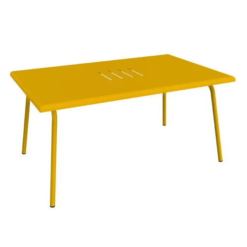 Jardin et loisirs:Table basse Monceau rectangulaire coloris orange en acier Fermob - 92 x 57 cm