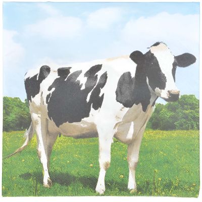 Serviette en papier de soie avec motifs (Lot de 20) (Vache)