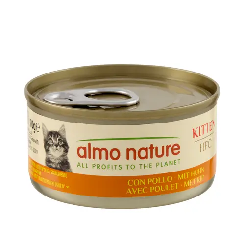 Pour un extérieur plus pratique：Pâtée pour chaton HFC au poulet Almo Nature - 70 g
