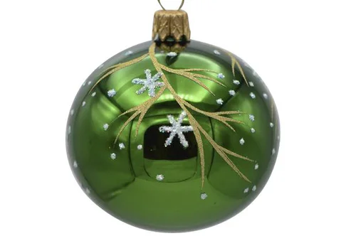 Malin jardin：Suspension boule décorative Traditionel coloris vert en verre - Ø 7 cm