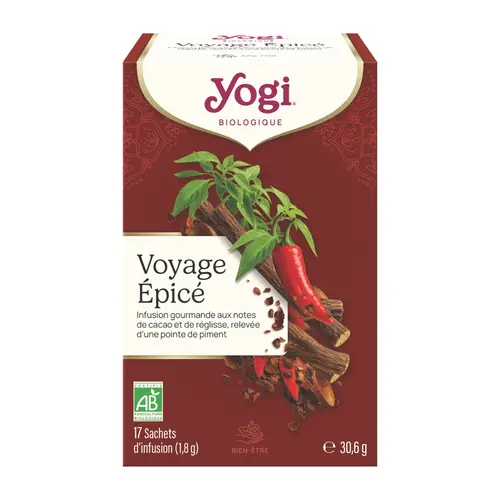 La solution pour vos extérieurs：Yogi Voyage Épicé Bio- 17 sachets