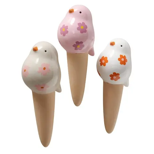 Jardin et déco:Carotte d’irrigation forme oiseau multicolore Antonia - 6,5 x 8,5 x 19 cm