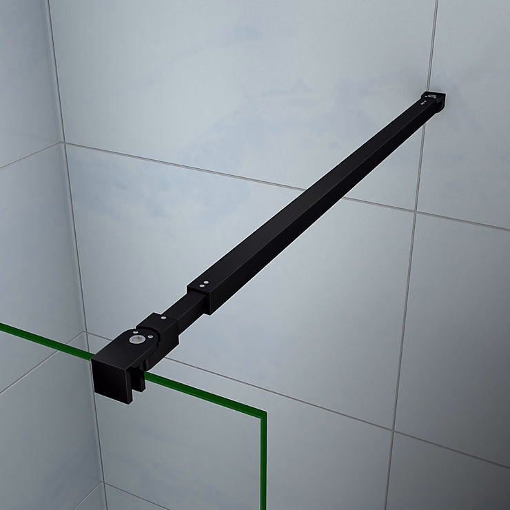 Barre extensible stabilisation 73-120 cm alu noir – Verre 6-10 mm