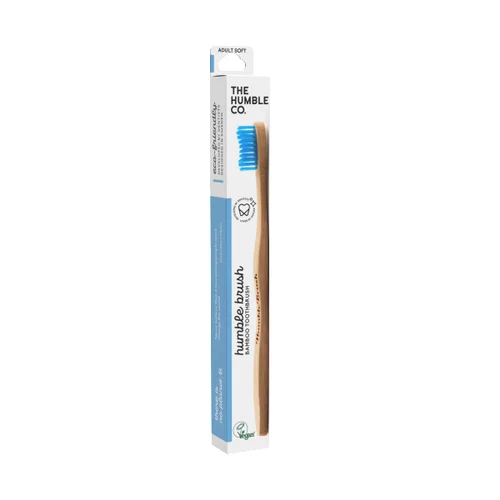 Plaisir au jardin:Brosse à dents en Bambou Pro Line soft antibactérienne the Humble Co. - Bleu