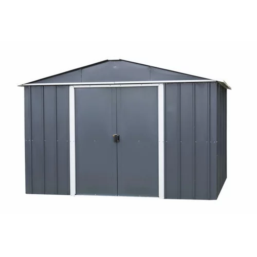 Plaisir dehors:Abri de jardin métal sans plancher coloris anthracite Yardmaster Trigano - 10,76 m²