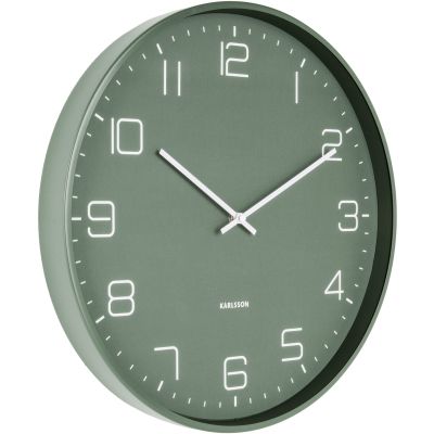 Horloge en métal mat Lofty (Vert)