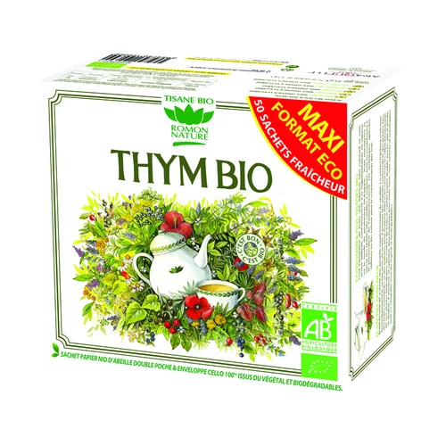 Style pour le jardin：Tisane au thym bio en boite de 85 g