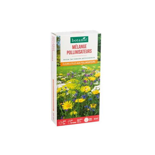 Pour vivre le jardin autrement：Mélange fleuri pour pollinisateurs botanic® - graines à semer (30 m²)