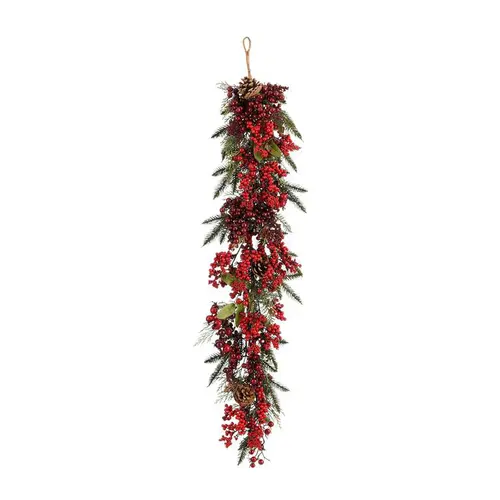 Pour votre confort en extérieur：Chute de feuillage et baies rouges Randell - 110 x 18 x 10 cm