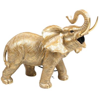 Lampe animal doré en résine (Elephant)