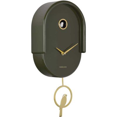 Horloge murale en ABS Tweet (Vert)