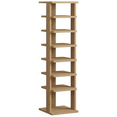 Etagère à chaussures en aggloméré Ayka (Chêne)