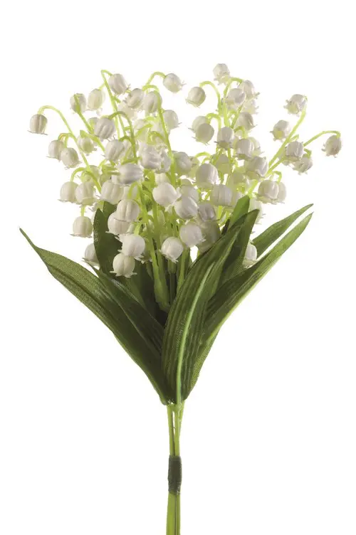 Jardin actuel:Muguet artificiel blanc en botte x3 - Ø 15 x 25 cm
