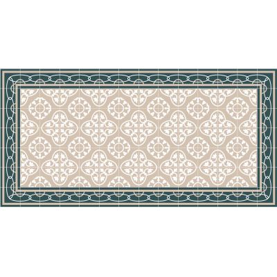Tapis intérieur carreaux de ciment effet rosaces (140 x 70 cm)